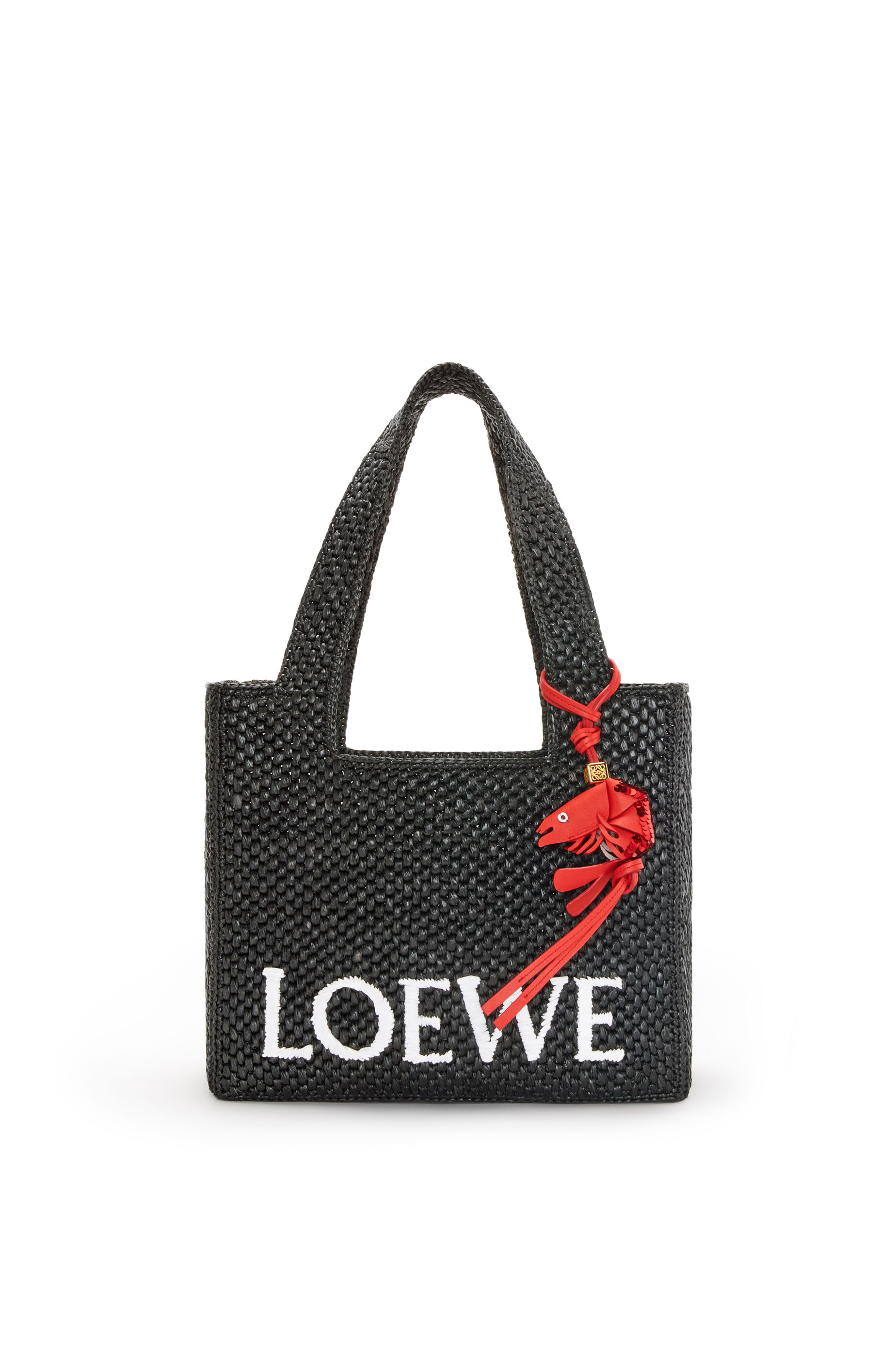 Loewe medium store raffia bag